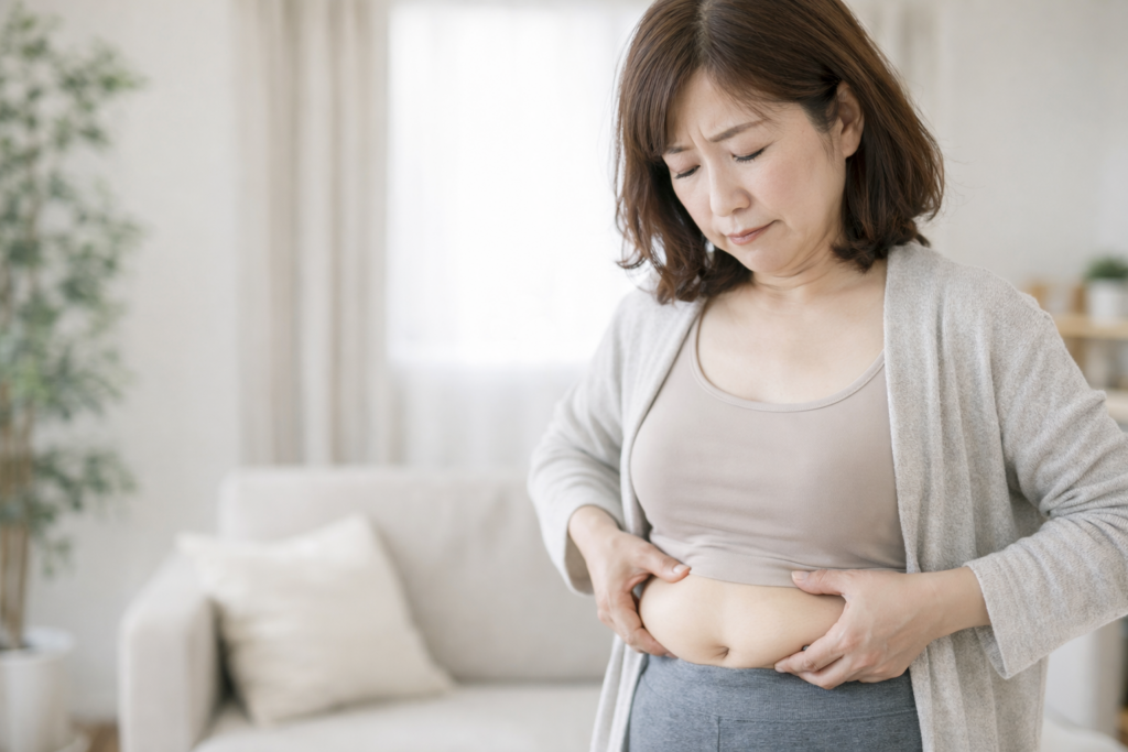 脂肪を気にする女性