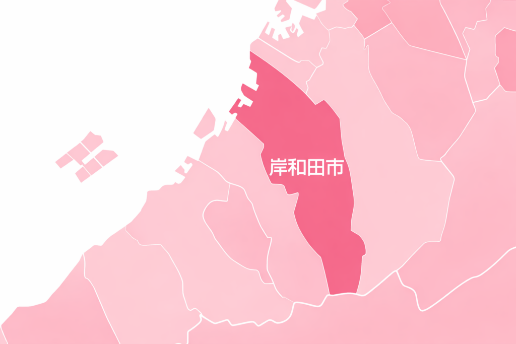 岸和田市の地図イメージ